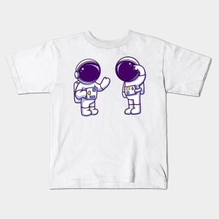 Astronaut Chatting Talking Kids T-Shirt